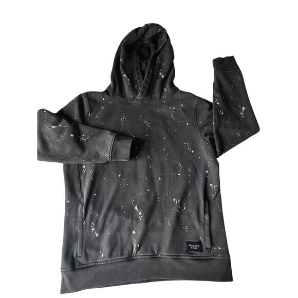 Abercrombie & Fitch Distressed PaintShop Splatter DarkGray Streetwear Hoodie L - Picture 2 of 8